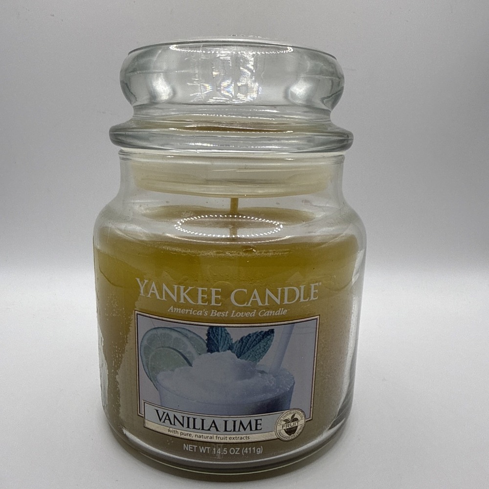 Yankee Candle "Vanilla Lime" Medium Classic Jar Scented Candle – 14.5 oz